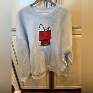 Peanuts Snoopy Sky Blue Crewneck Sweatshirt
